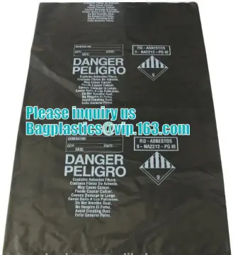 Extra large heavy duty garbage bags, disposable garbage bag thick plastic bag for asbestos, Clean-up Bag