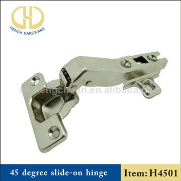 slide-on cabinet hinge