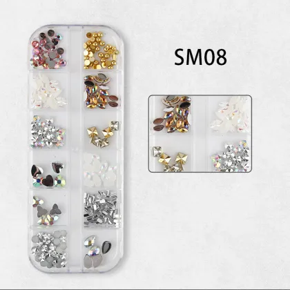 Shiny Diamond Nail Rhinestones for Nail Art and Manicure Decoration