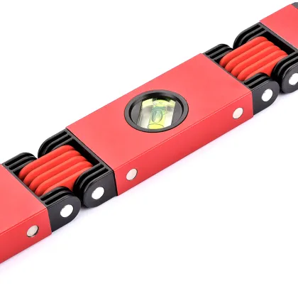 High-Quality Aluminum Alloy Spirit Levels with Foldable Magnetic Box - Precision Measuring Tools