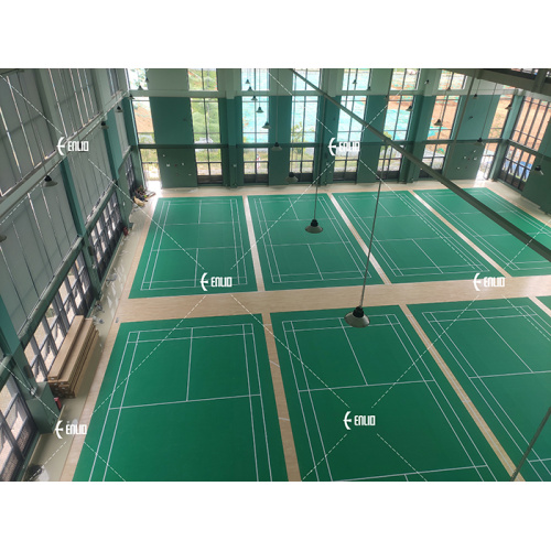 Enlio groene synthetische badminton shuttlebaan vloermat