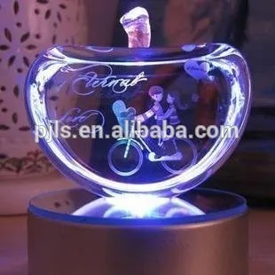 Personalized Fashion Printed Apple photo crystal apple with photo image