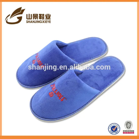 export fashion design recyclable 100% cotton hotel slippers