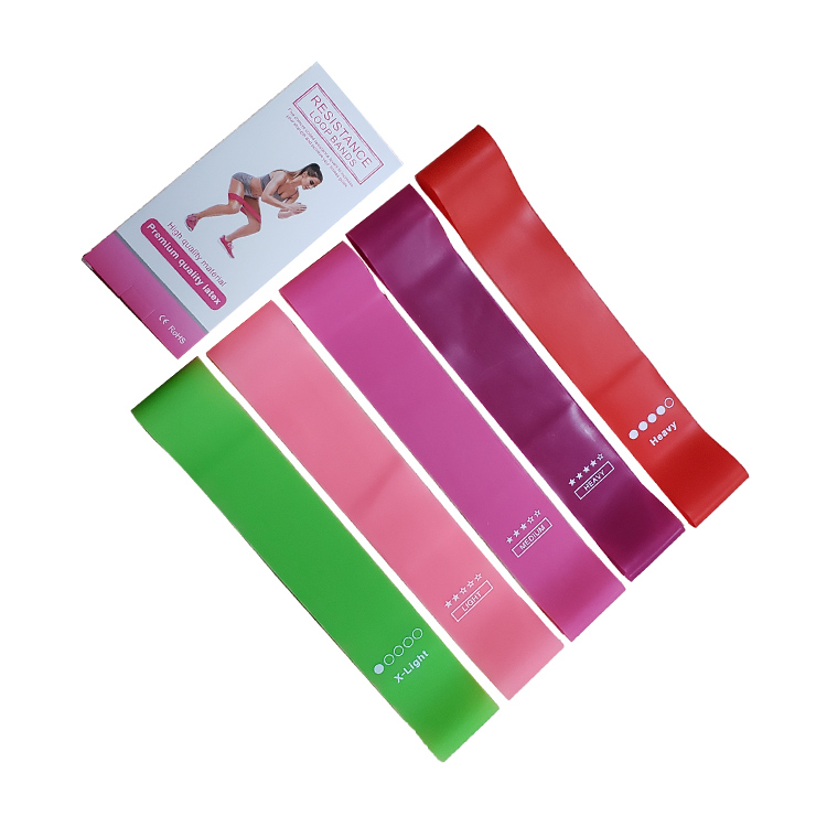 5 Loop Fintness Latex Resistance Bands ስብስብ