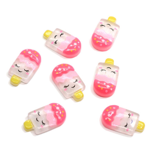 Wholesale Kawaii Popsicle Resin Beads Charms Three Colors Cute Summer Food Keychain DIY Deco Fashion Pendant Jewelry Accessories