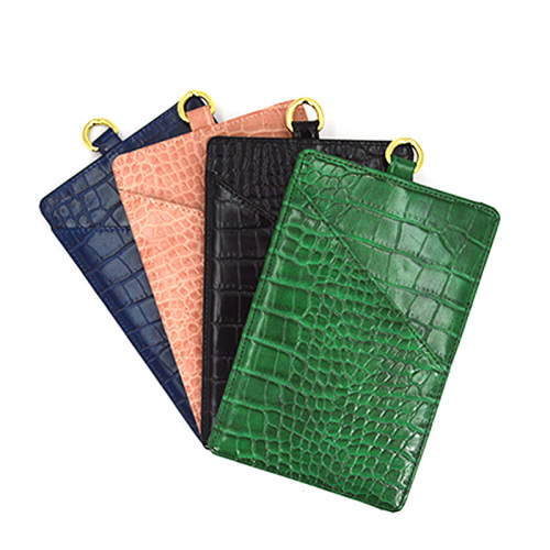 China Phone Purse Pouch Embossed Crocodile Leather Card Holder Supplier