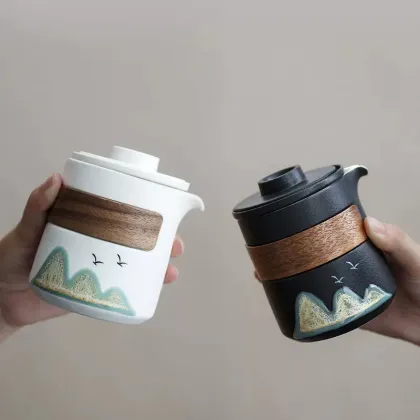 Yuanshan Travel Tea Set: Portable Kung Fu Tea Set for Outdoors