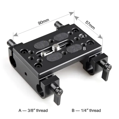 SmallRig Camera Mounting Plate Tripod Mounting Plate with 15mm Rod Clamp Railblock for Rod Support / Dslr Rig Cage-1775