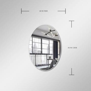 Metal Frame Oval Bathroom Decor Mirror