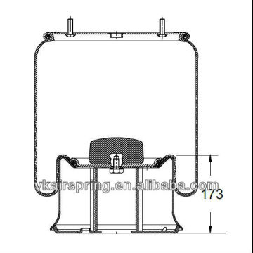 Air bag suspension kit 1R14-706/ Air cushion for BATTAGLINO 2211401 truck spare parts steel parts steel piston