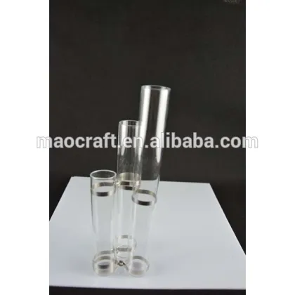 glass tube connected vase