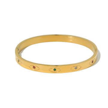 Open Gold-plated Bracelet Ins Retro Titanium Steel Open Gold-plated Bracelet Manufactory