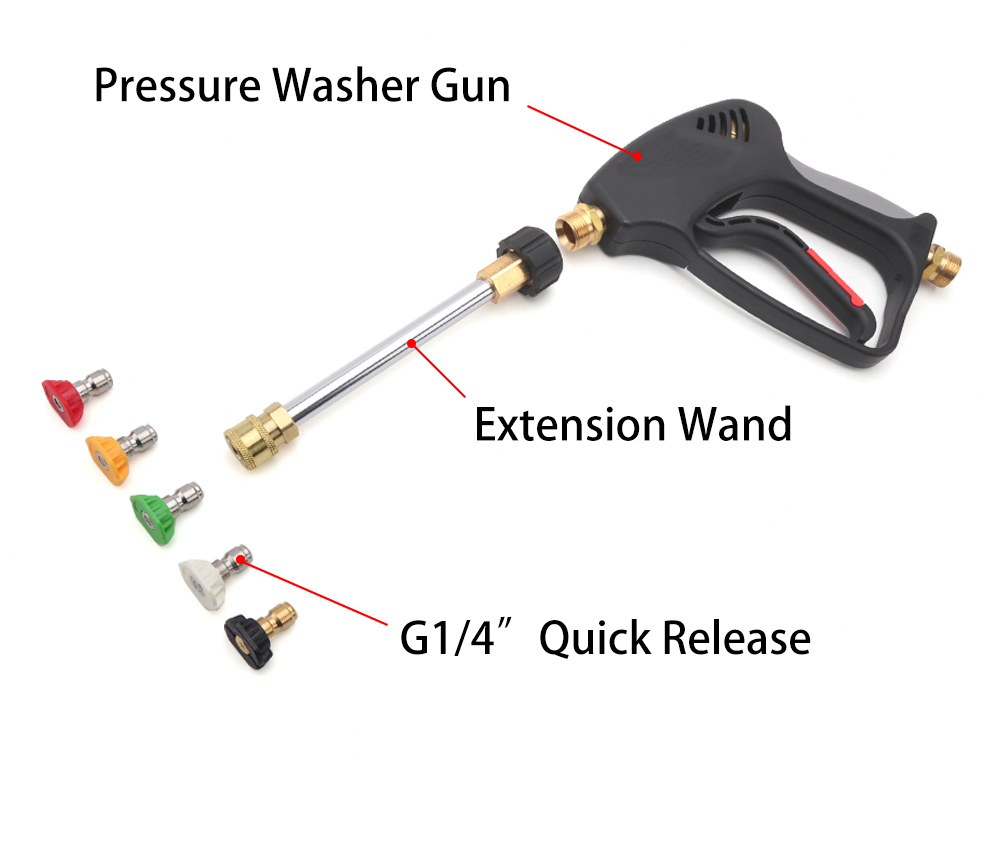 Pression Washer Spray Spray Lance Washer Extension Lance Lance με 1/4 "γρήγορη σύνδεση για πλυντήριο πίεσης Πυροβόλα όπλου