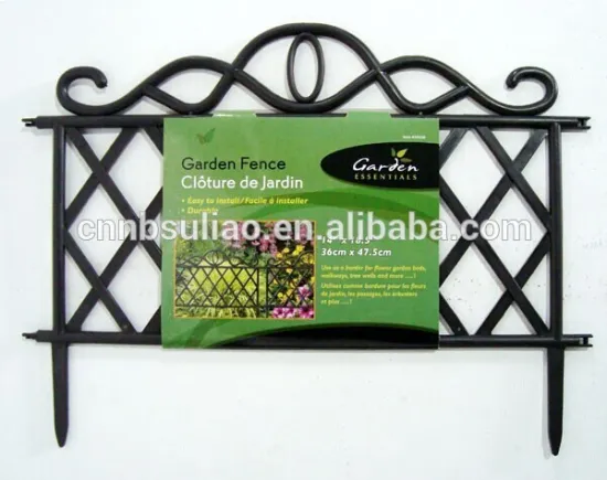 decorative flower garden fencing/plastic garden border fence