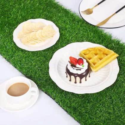 Synthetic Grass Table Runners for Wedding and Party Decor