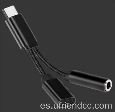 Adaptador de cargador tipo C a 3.5 mm altamente compatible