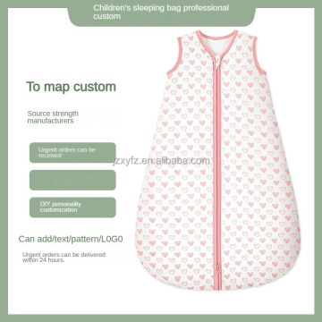 Pure Cotton Baby Sleeping Bag Thickened Autumn Winter Anti-Kick Zipper Closure Wholesale
