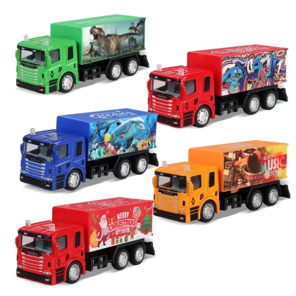 Wholesale Collection: 5 Models of Zinc Diecast Model Vans, Simulation Alloy Lorries & Diecast Toys Cars