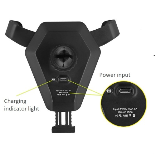 10W N5-3 Suporte de telefone sem fio rápido para carregador de carro