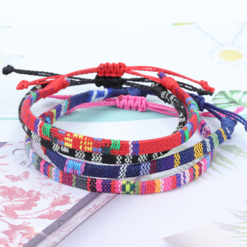 Bohemian Wholesale Nepal Fabric Woven Adjustable Friendship Bracelets