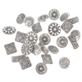 Fashionable Buttons With Bronze Flower Decorative Pattern