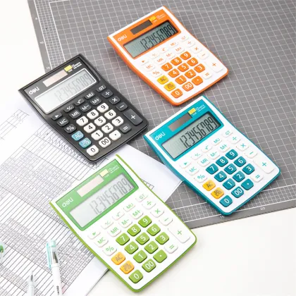 Cute Dual-Power Business Calculator - Deli E1238