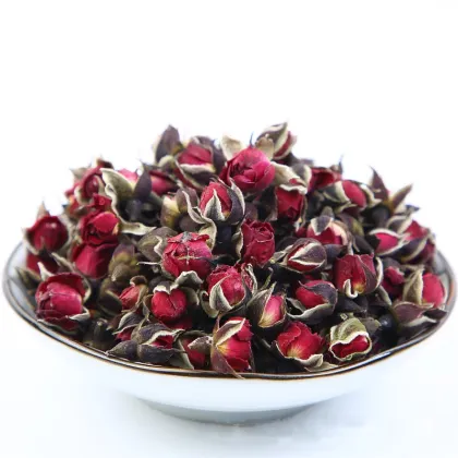 Wholesale Dried Rose Buds Tea - 100% Natural Herbal Golden Edge Rose Flower Tea