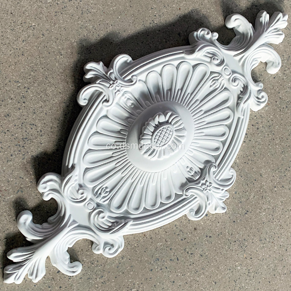 Medaglione ovale in poliuretanu decorativu per u soffiu