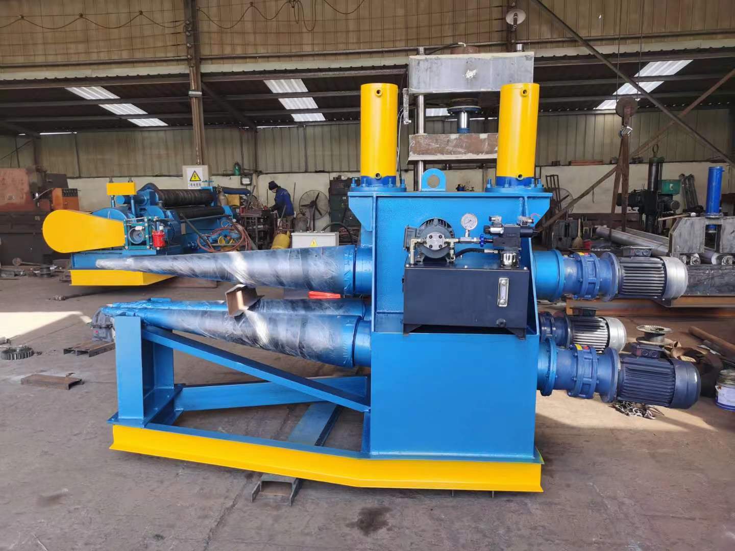 Hydraulic Steel Plate Bending And Rolling Machine: 3 Roller Taper Cone ...