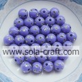 Low Price Purple Color Imitation Round Disco Dot Beads For Jewelry 5MM