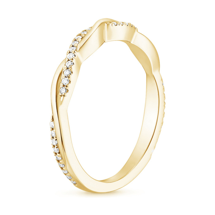 แหวนเกลียวหินสามก้อน 4.5Ct โรสโกลด์