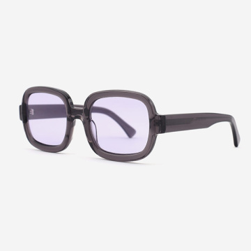 Square and Dimensional Acetate Unisex Sunglasses