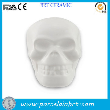 Unique skull mod unpainted Ceramic Bisque
