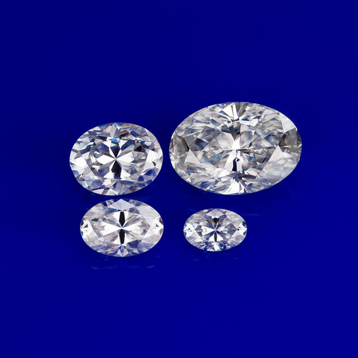 Moissanite DEF VVS เจียระไนทรงวงรีขนาด 8x10 มม