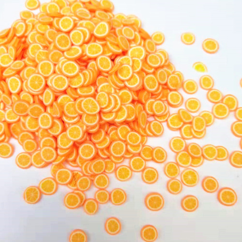 20g/lot 5mm Orange Fruit Polymer Clay Slices Plastic Klei Mud Particles For Card Making Tiny Cute DIY Crafts