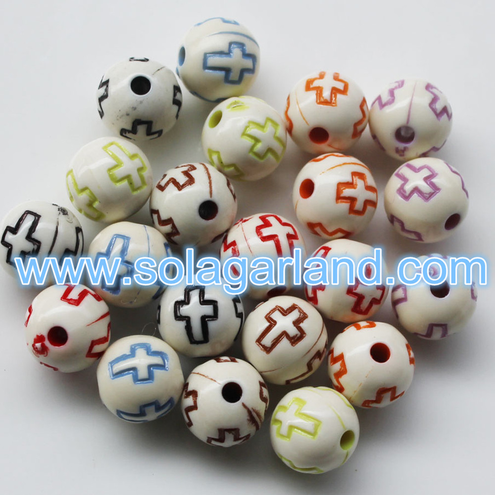 Cross Pattern-Acrylic Beads Charms