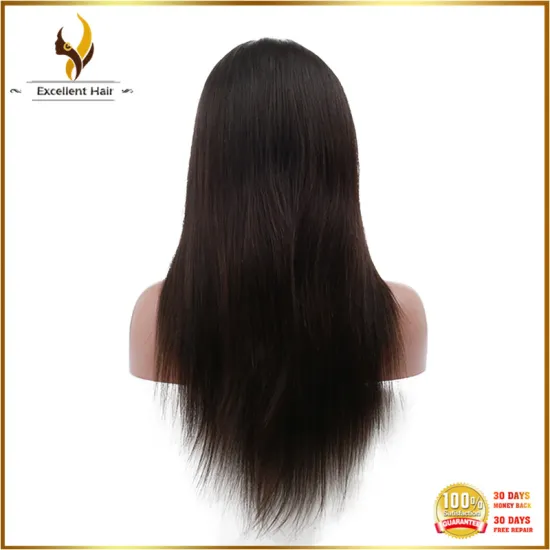 Natural looking 18 inch virgin malaysian hair Tangle Free small cap full lace wig