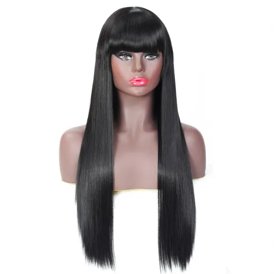MYZYR straight hair heat-resistantcheapsynthetic wig, 26-inch soft artificial wig in various colors, synthetic wig supplier
