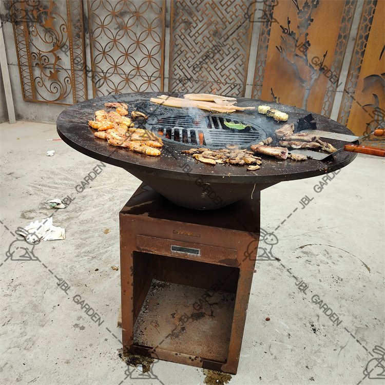 Top sales corten steel fire pit barbecue barbecue