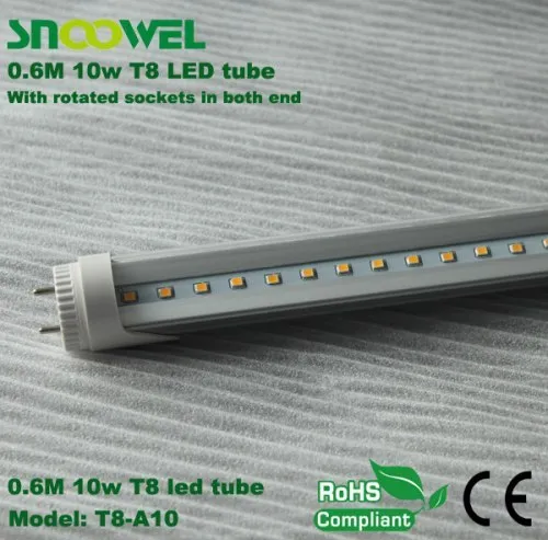 10w 0.6m T8 Led Tube 2835 48pcs 