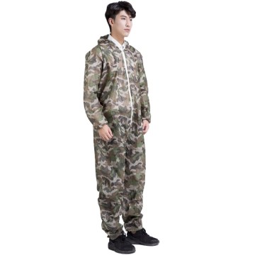 Military Camo Printed Paintball Shooting Disposable PP Nonwoven Coverall Uniforms