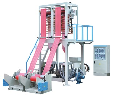 High Speed Double Color Striped Plastic Film Blowing Extrusion Machine