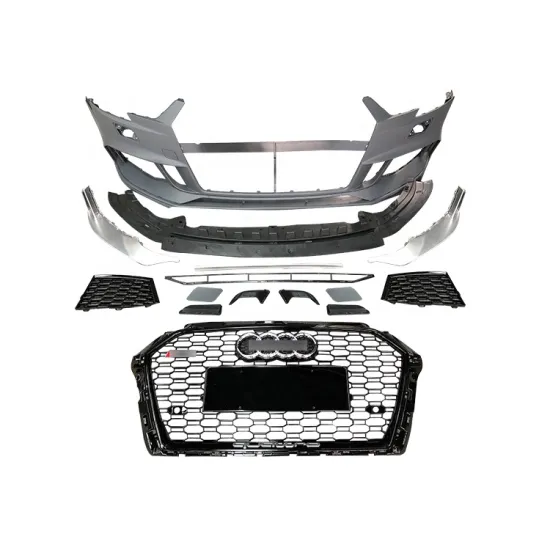 CLY Car Bumpers for 2017-2021 Audi A3 Facelift RS3 Front Bumper Grille Kit