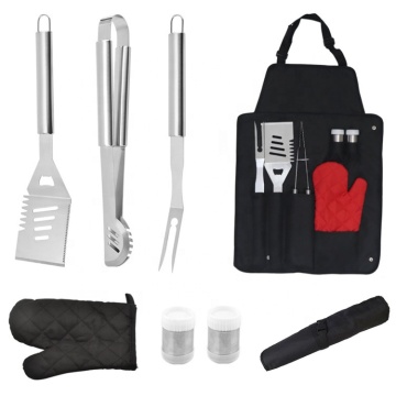 JinHaiYue 7pcs Eco-friendly Stainless Steel Grill Tools Outdoor Barbecue BBQ Set