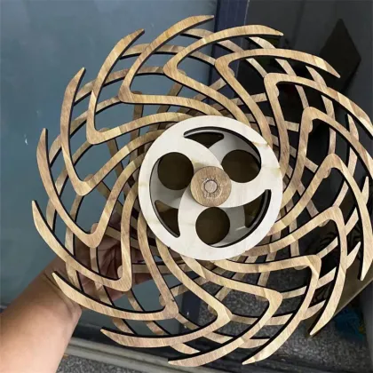Geometric Kinetic Art Magic Windmill: 3D Rotating Kinetic Sculpture for Home Decor
