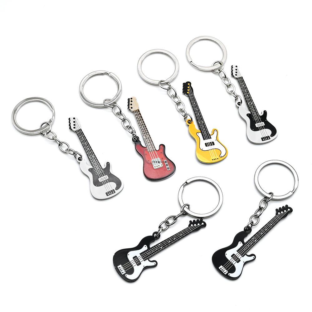 Zinc alloy guitar shape keychain(2) Zinc alloy guitar shape keychain(2)