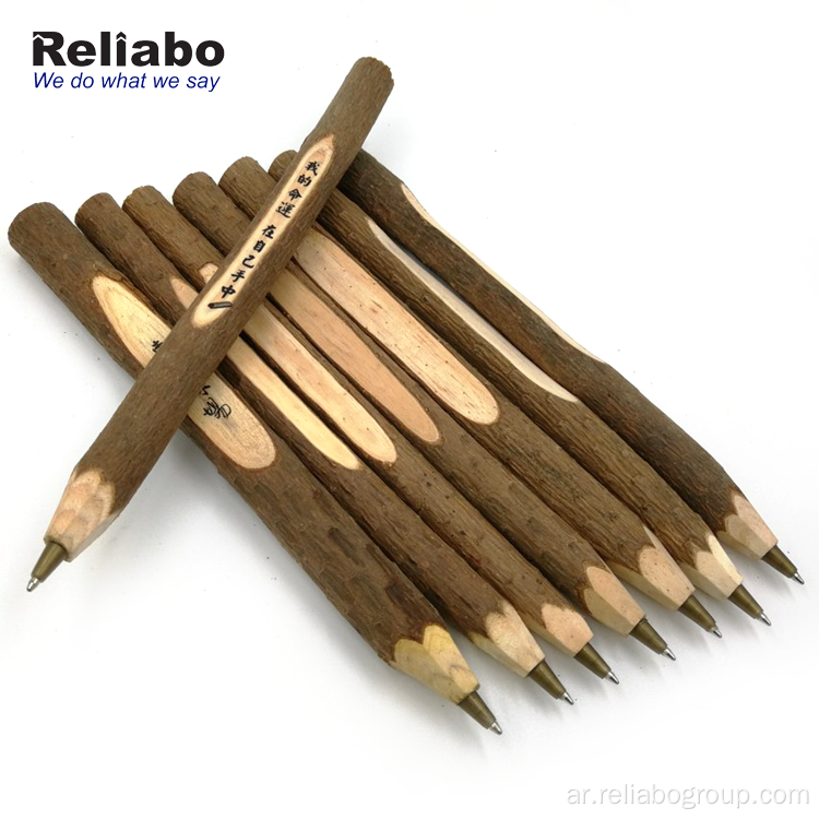قلم كرة خشبي ترويجي بالجملة مع شعار مخصص