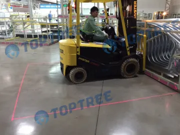 Red Zone Danger Area Warning Light 80V Laser Safety Forklift Light