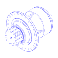 336 rotary drive assembly for excavator, model 584-2586, excavator rotation mechanism 5842586