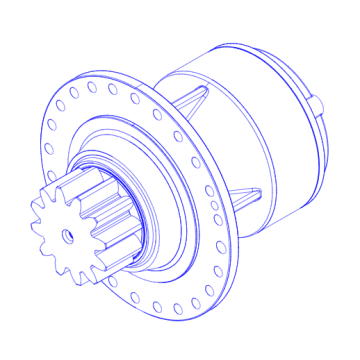 336 rotary drive assembly for excavator, model 584-2586, excavator rotation mechanism 5842586